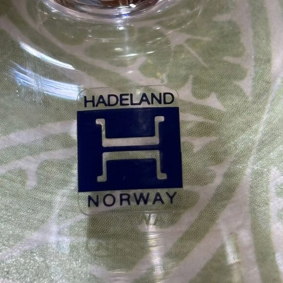 2 Hadeland Norway Crystal Stem Candle Holders with Labels Cut Starburst Coupe Fo - Picture 10 of 10